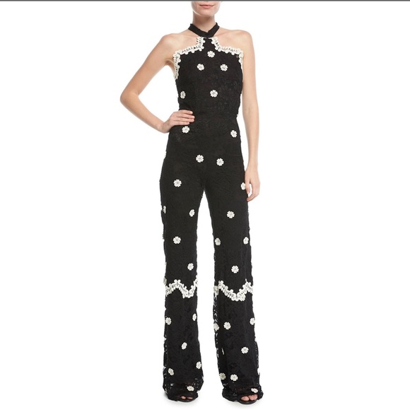 Alexis Kayla halter wide leg lace retro jumpsuit - Picture 2 of 7